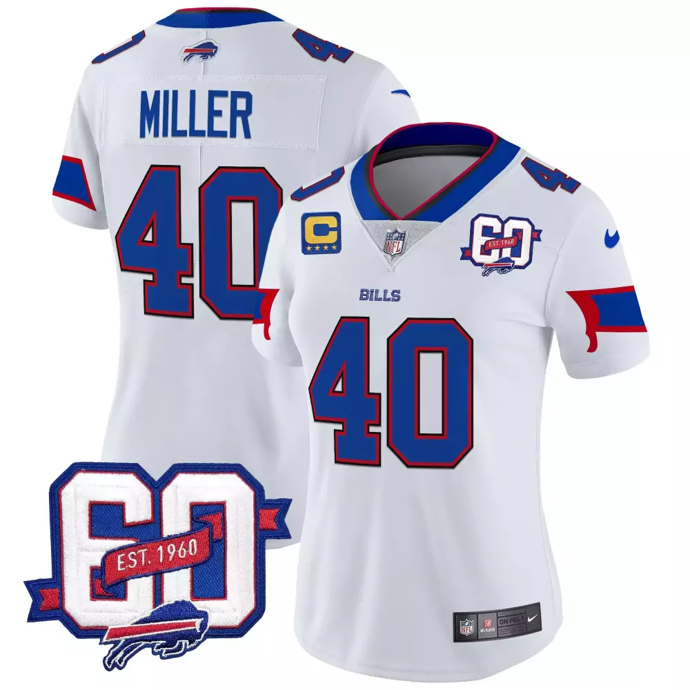 von miller white womens buffalo bills 2024 afc east division champions vapor limited jersey all stitched