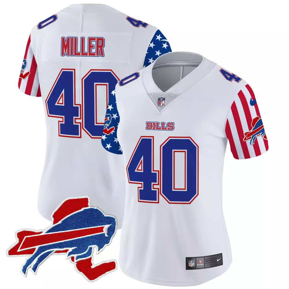 von miller white womens buffalo bills 2024 afc east division champions vapor limited jersey all stitched