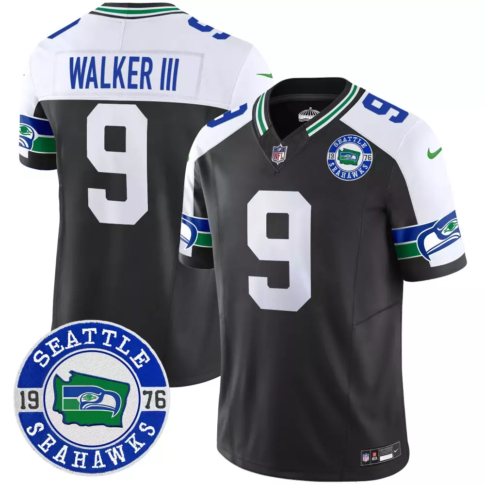 walker iii black alternate mens seattle seahawks throwback est 1976 patch vapor limited jersey all stitched