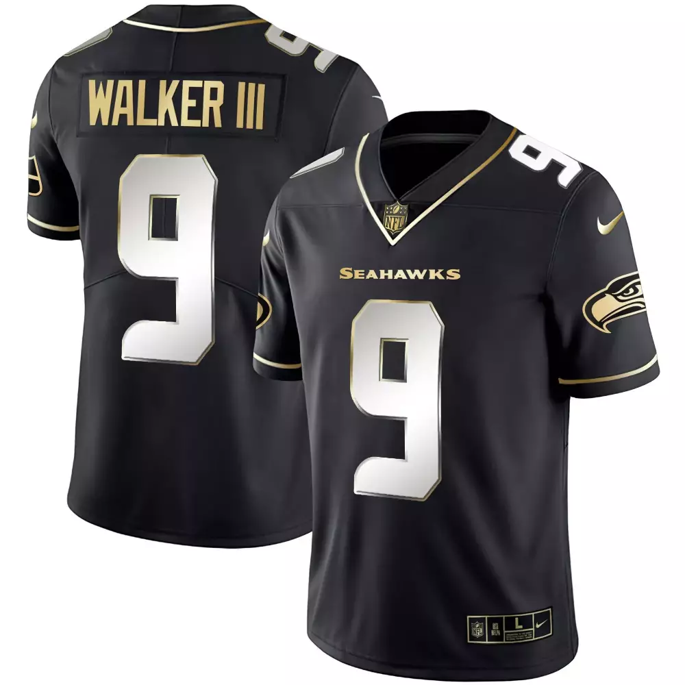 walker iii black limited mens seattle seahawks gold player jersey all stitched