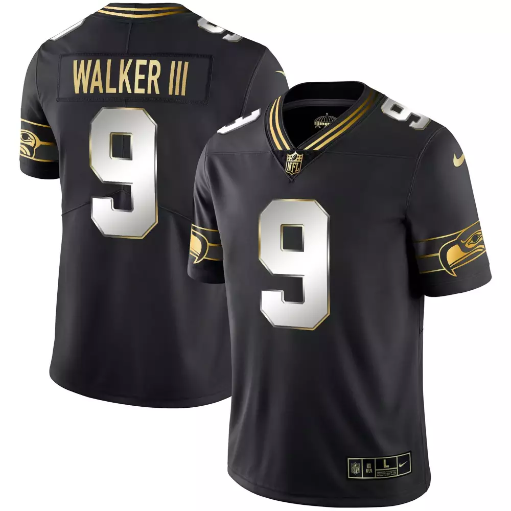 walker iii black limited mens seattle seahawks gold player jersey all stitched