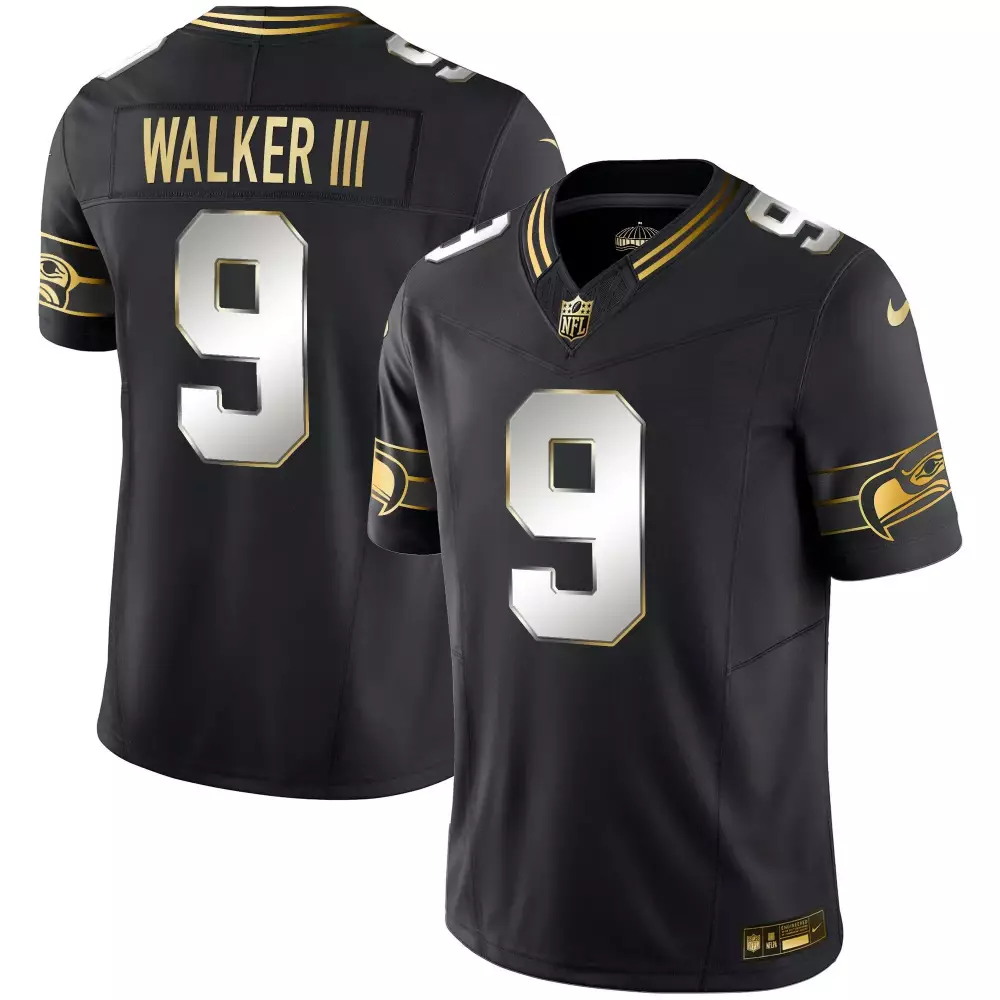 walker iii black limited mens seattle seahawks gold player jersey all stitched