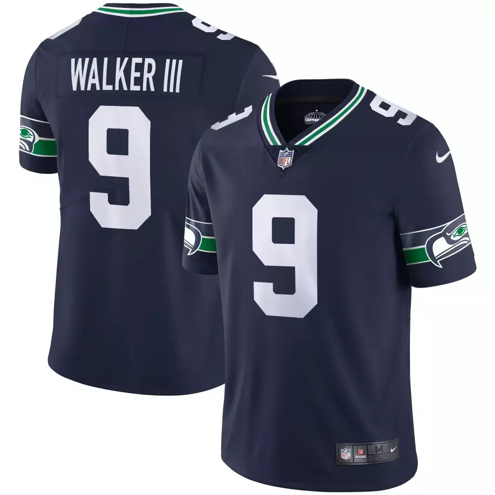 walker iii navy mens seattle seahawks throwback gold jersey v2 all stitched