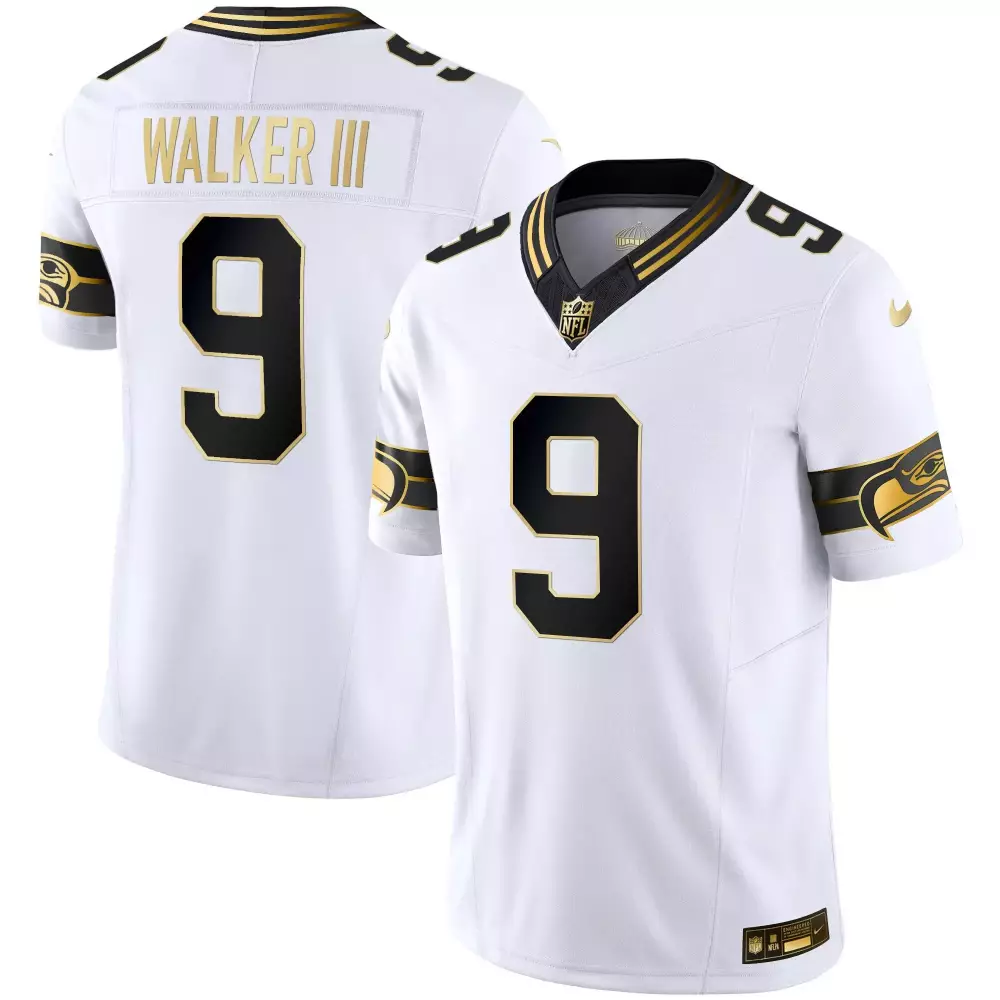 walker iii white gold mens seattle seahawks throwback gold vapor limited jersey all stitched