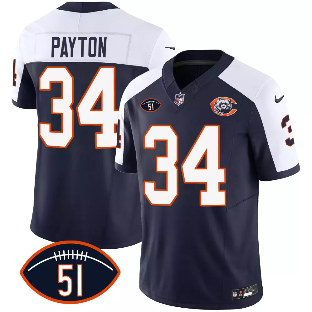 walter payton alternate mens chicago bears illinois dick butkus patch vapor limited jersey all stitched
