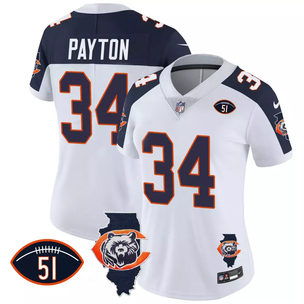 walter payton inverted mens chicago bears throwback vapor jersey all stitched