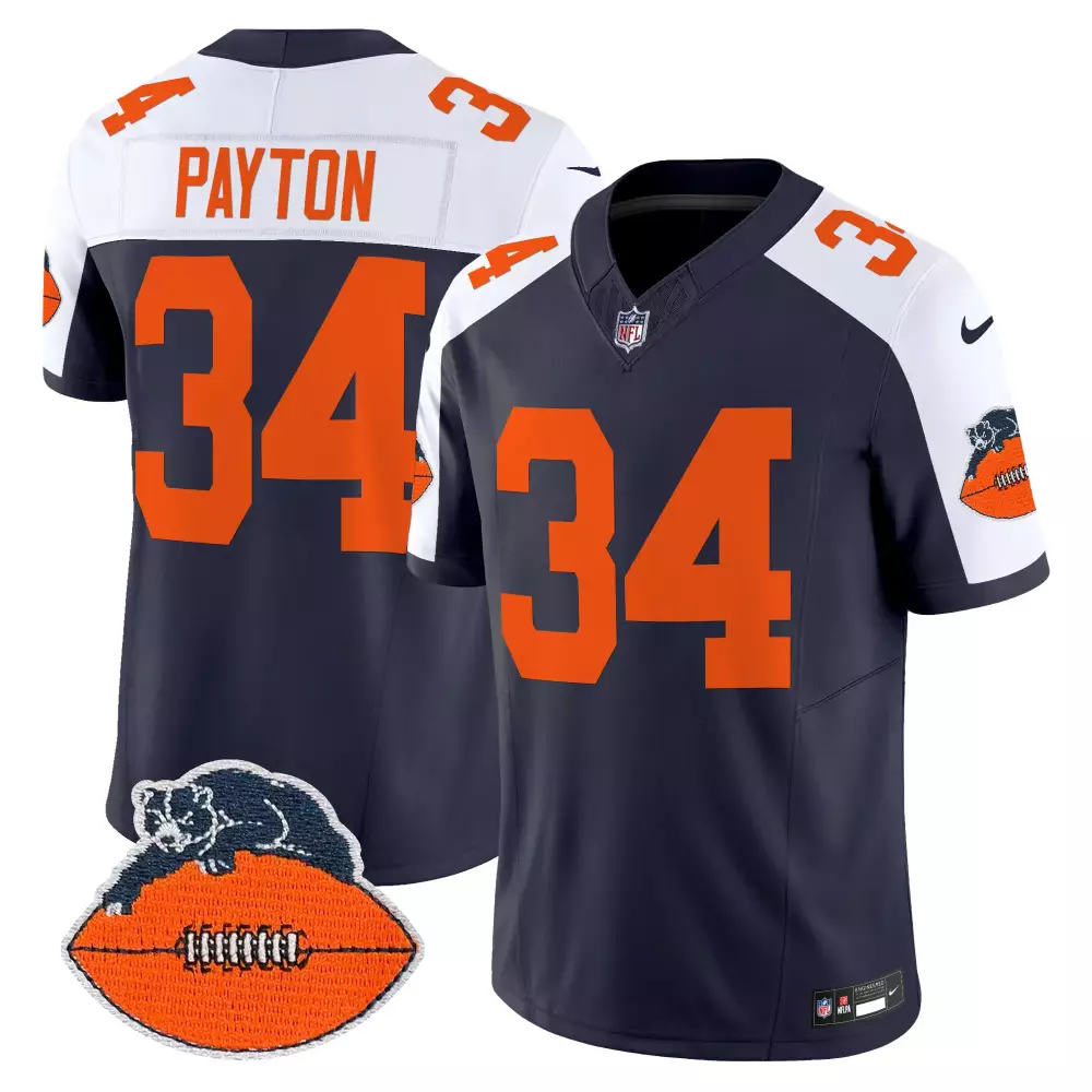 walter payton navy alternate mens chicago bears throwback game jersey all stitched