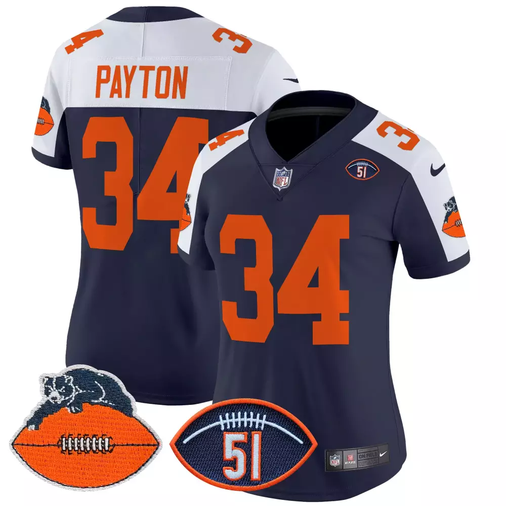 walter payton navy alternate mens chicago bears throwback game jersey all stitched