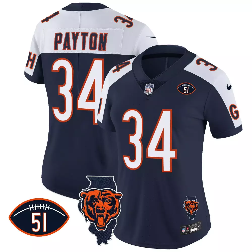walter payton navy alternate mens chicago bears throwback game jersey all stitched