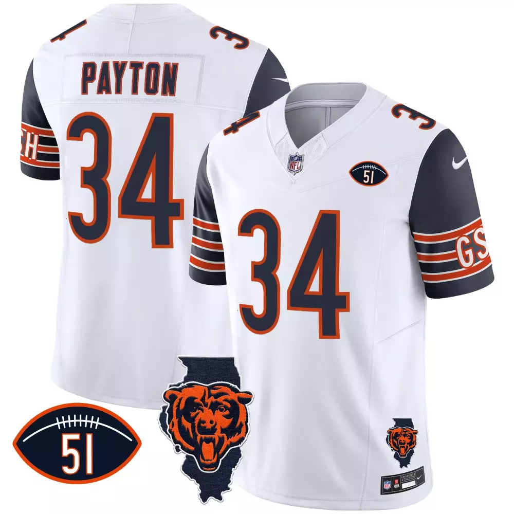 walter payton navy mens chicago bears throwback vapor jersey all stitched