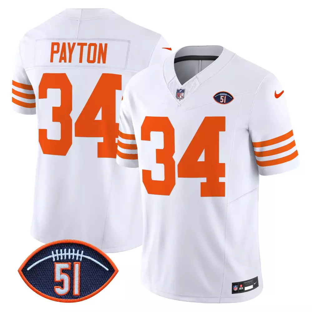 walter payton white mens chicago bears city edition jersey chicago flag all stitched 1