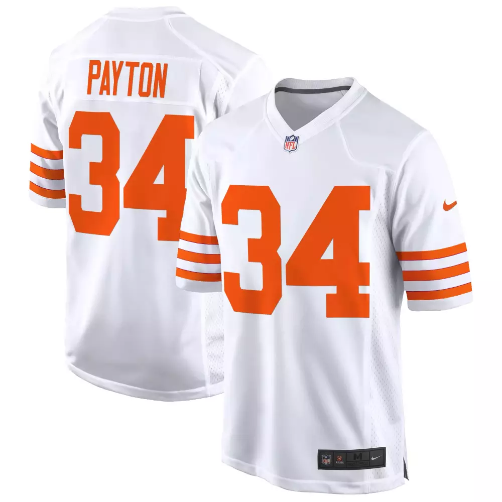 walter payton white mens chicago bears illinois patch vapor limited jersey v2 all stitched