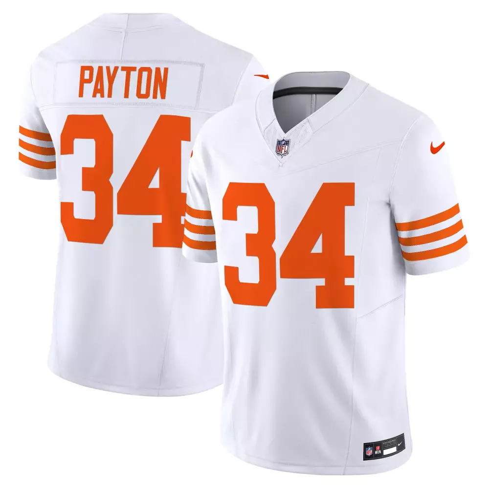 walter payton white mens chicago bears throwback vapor limited jersey all stitched