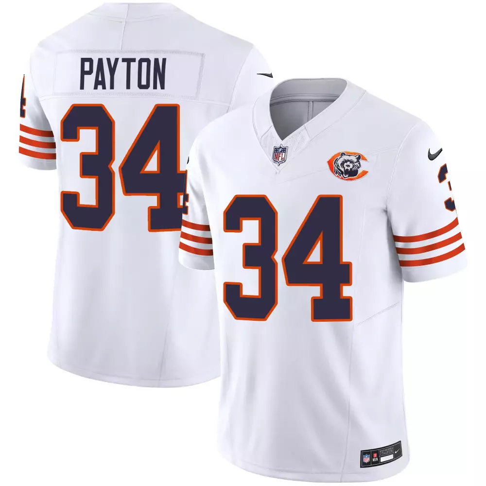 walter payton white womens chicago bears throwback vapor limited jersey all stitched