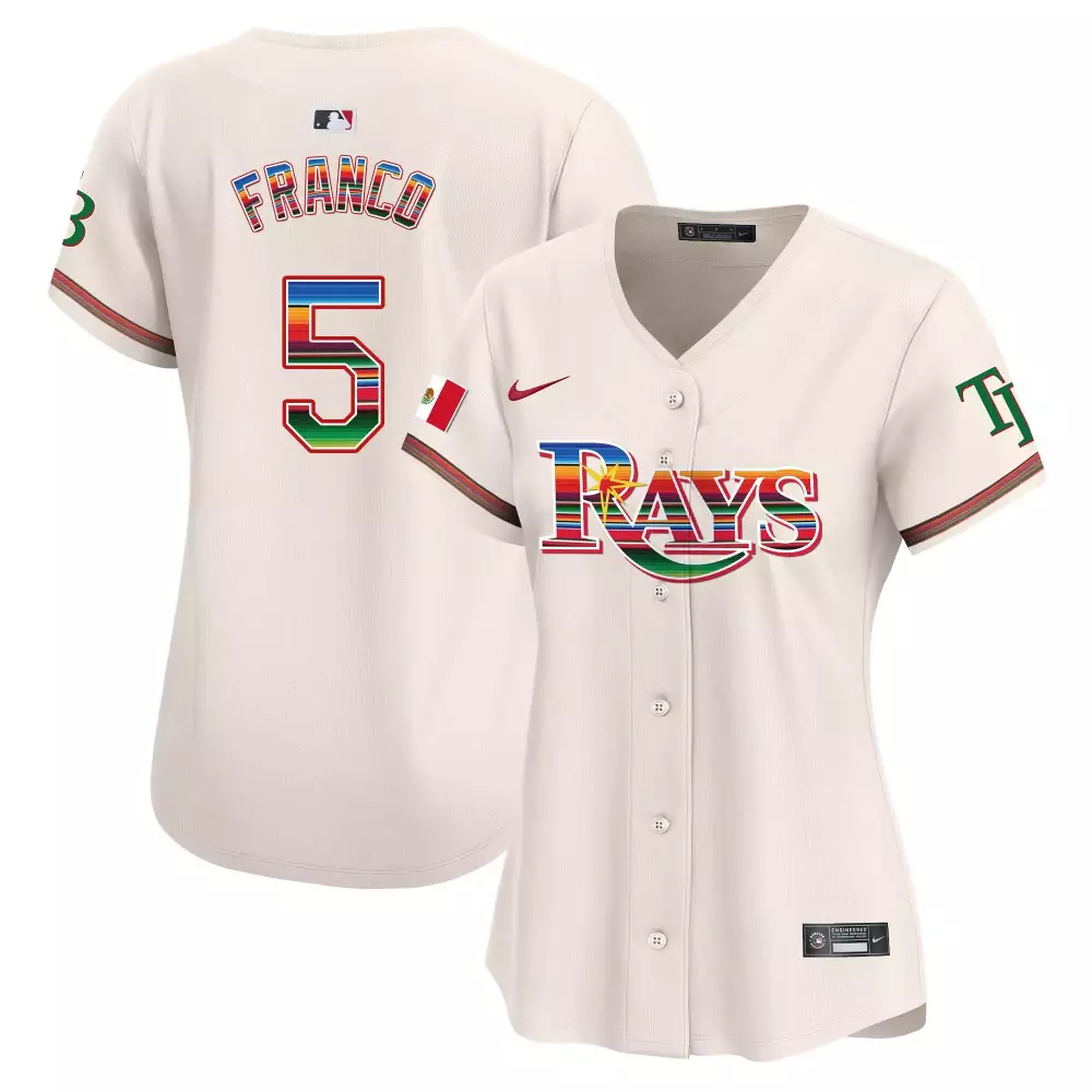 wander franco cream mens tampa bay rays mexico vapor premier limited jersey all stitched