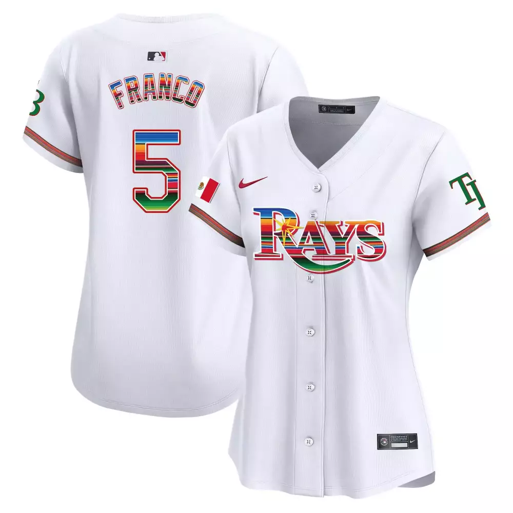 wander franco white womens tampa bay rays mexico vapor premier limited jersey all stitched