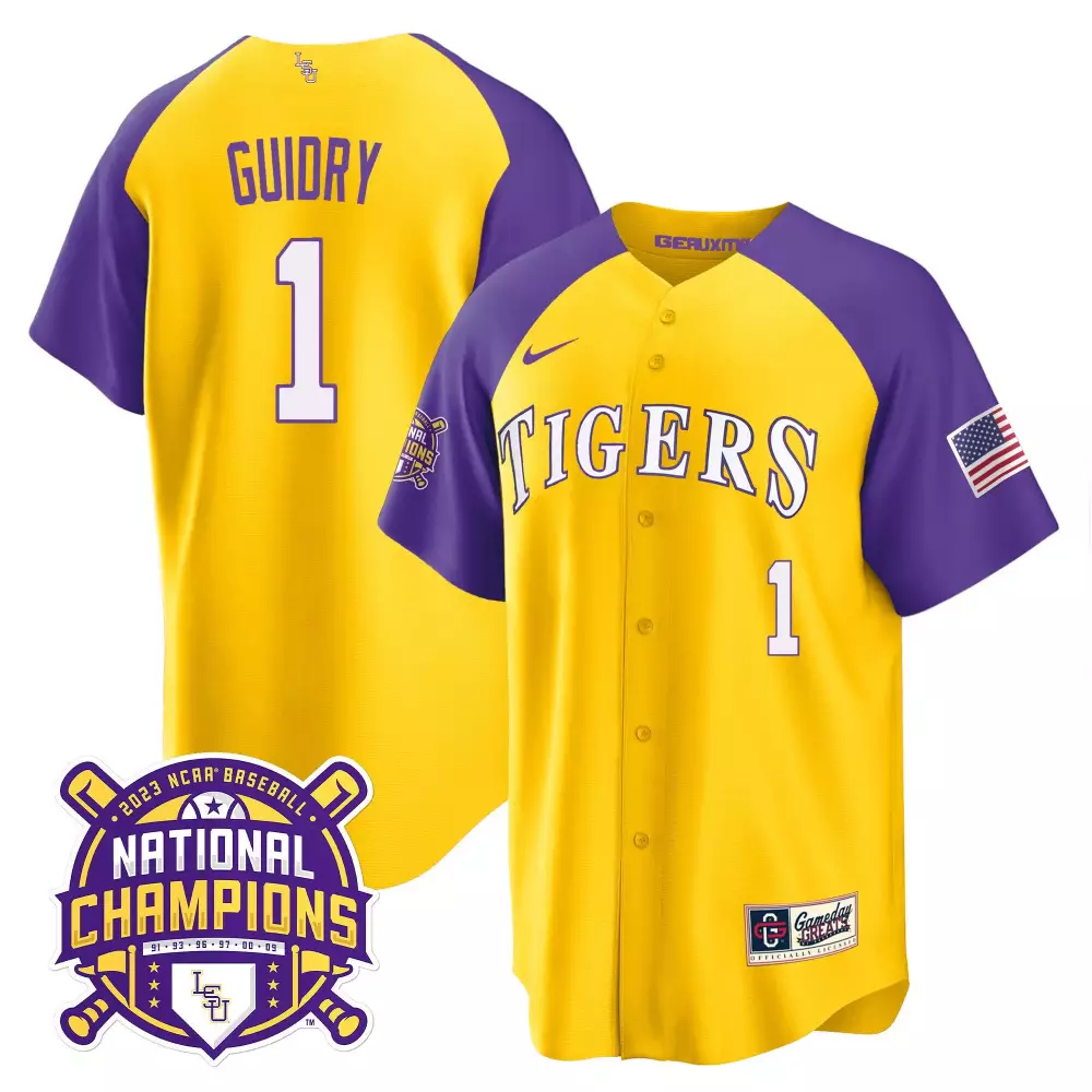 weylin guidry black limited womens lsu tigers 2023 national champions gold jersey v3 all stitched