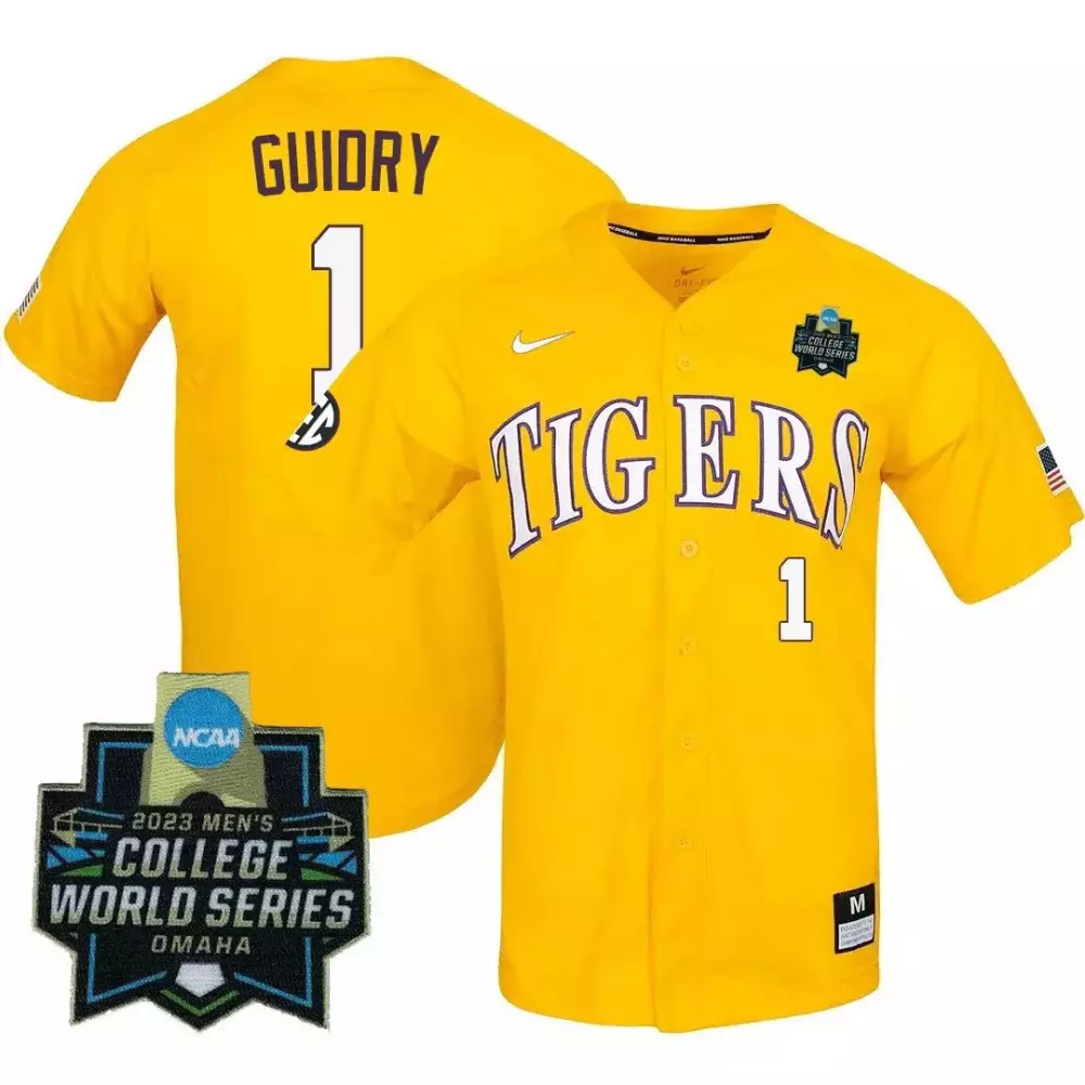 weylin guidry white womens lsu tigers 2023 national champions gold jersey v3 all stitched