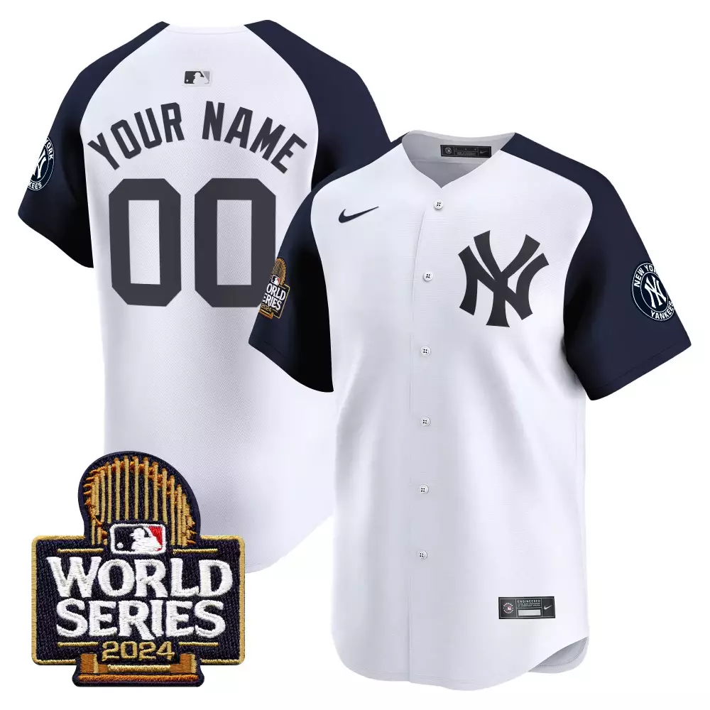 white alternate men new york yankees 2024 spring training patch vapor premier limited custom jersey v4 all stitched