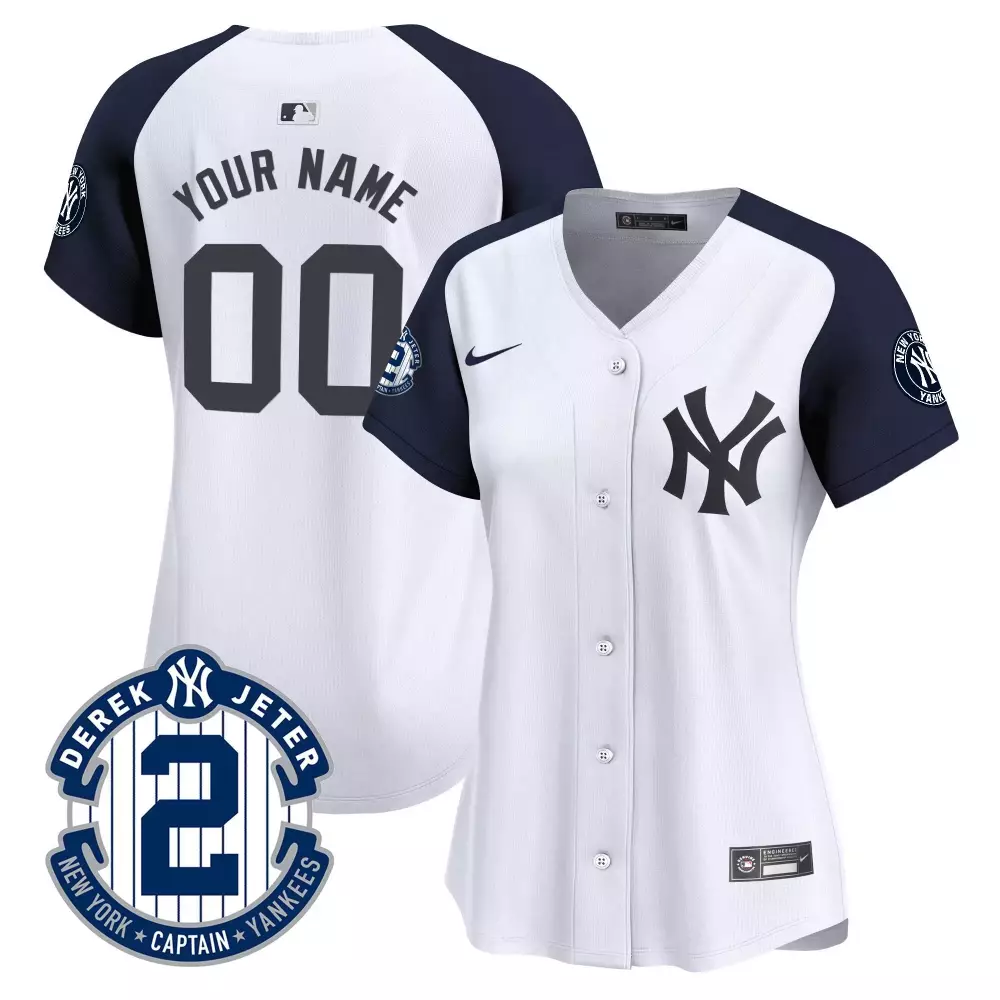 white alternate women new york yankees 2024 spring training patch vapor premier elite custom jersey v2 all stitched
