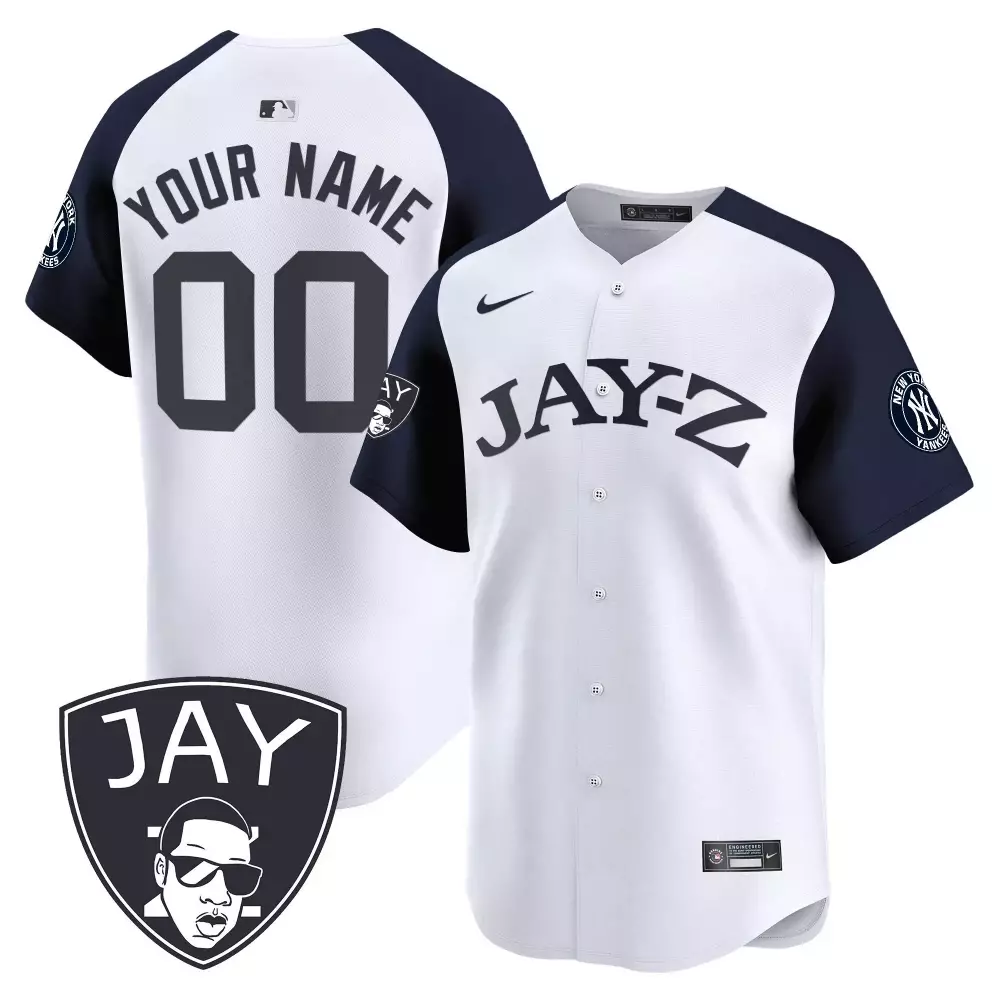 white alternate youth new york yankees jayz vapor premier limited custom jersey all stitched