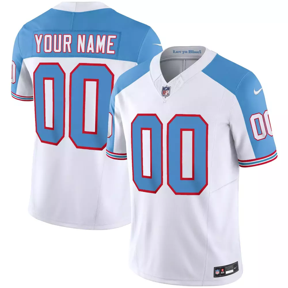 white alternate youth tennessee titans throwback limited vapor custom jersey all stitched