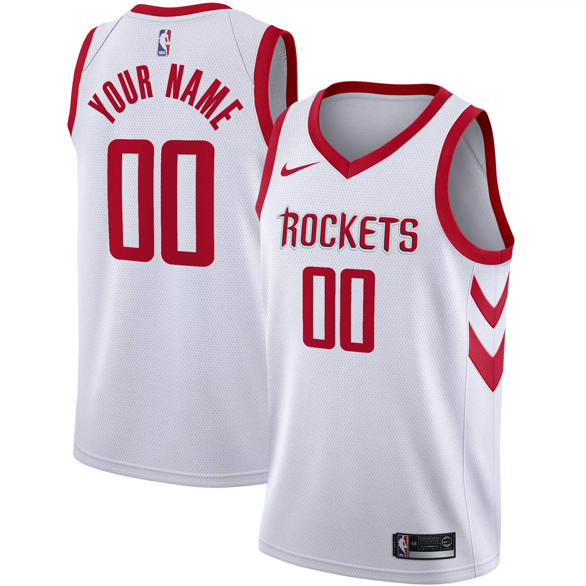 white association youth houston rockets custom jersey collection all stitched
