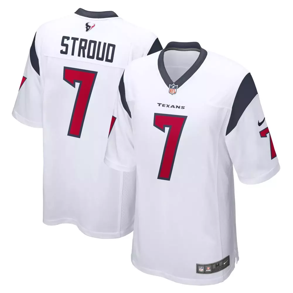 white cj stroud houston texans cj stroud 7 jersey all stitched