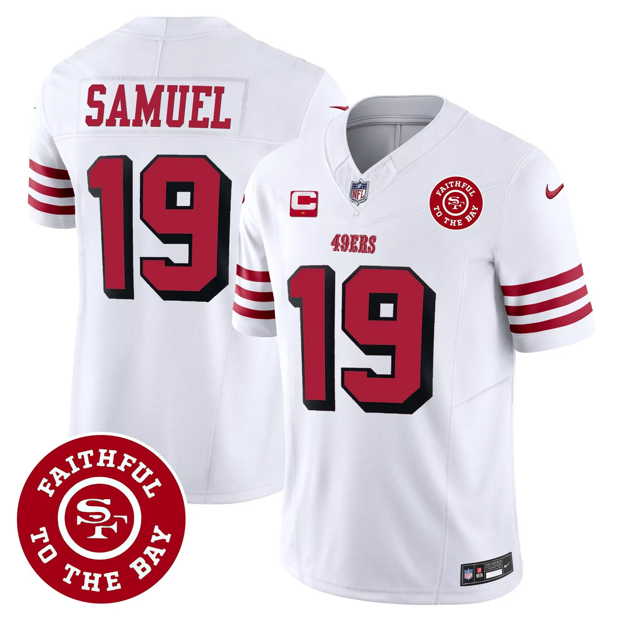 white deebo samuel all players san francisco 49ers faithful to the bay patch vapor jersey men