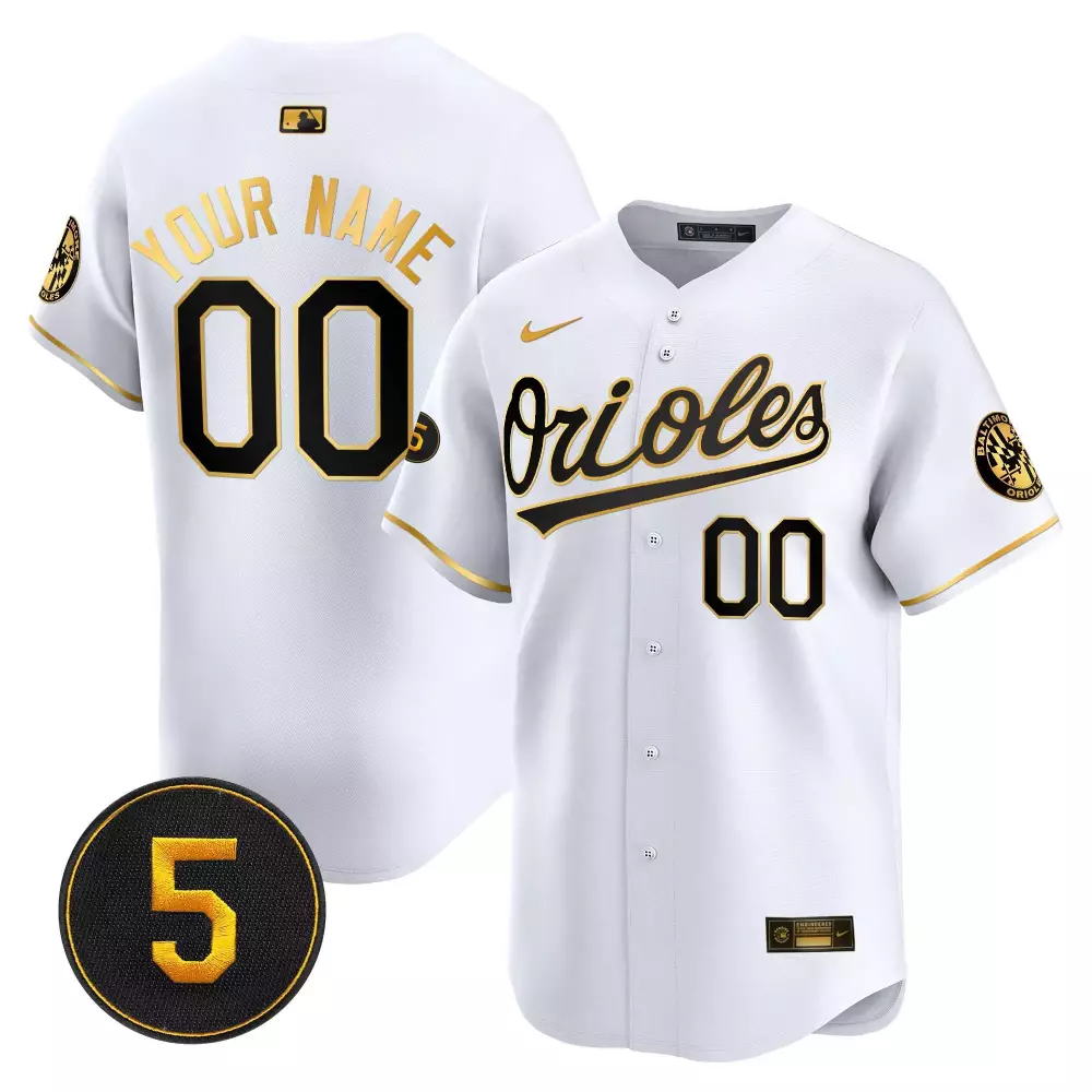 white gold men baltimore orioles robinson patch vapor premier limited custom jersey v2 all stitched