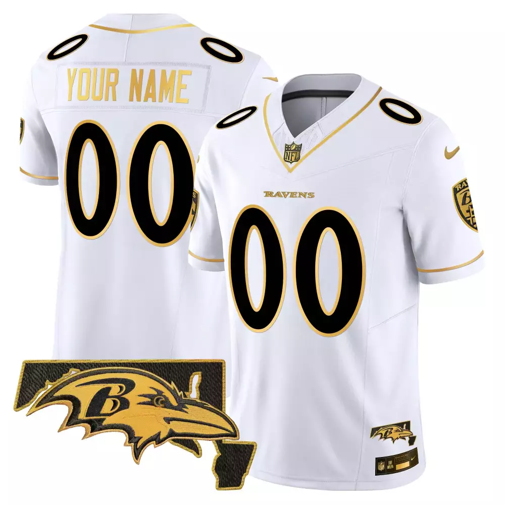 tyler huntley white gold womens baltimore ravens gold vapor jersey all stitched