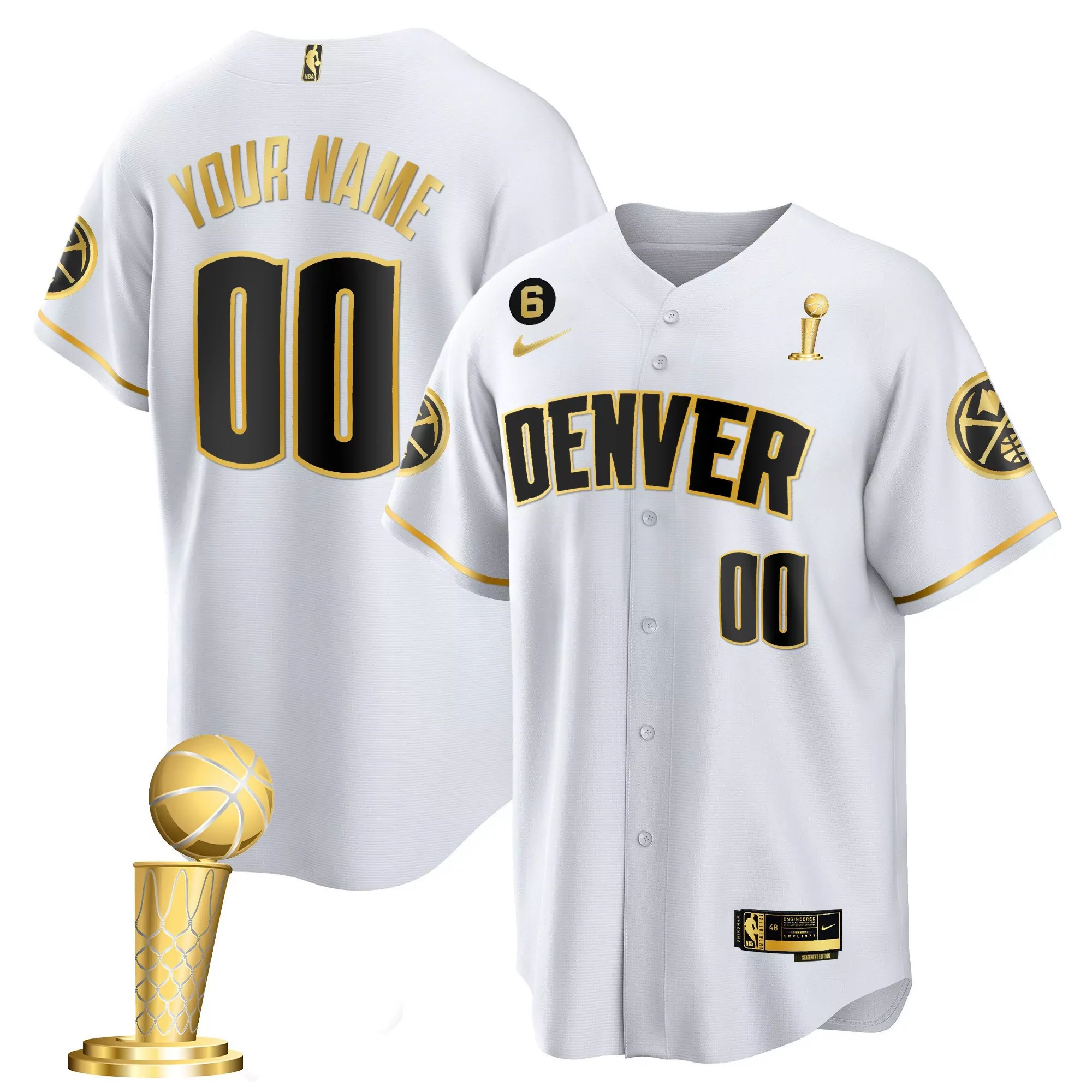 white gold men christian braun denver nuggets jersey nba finals patch all stitched 1