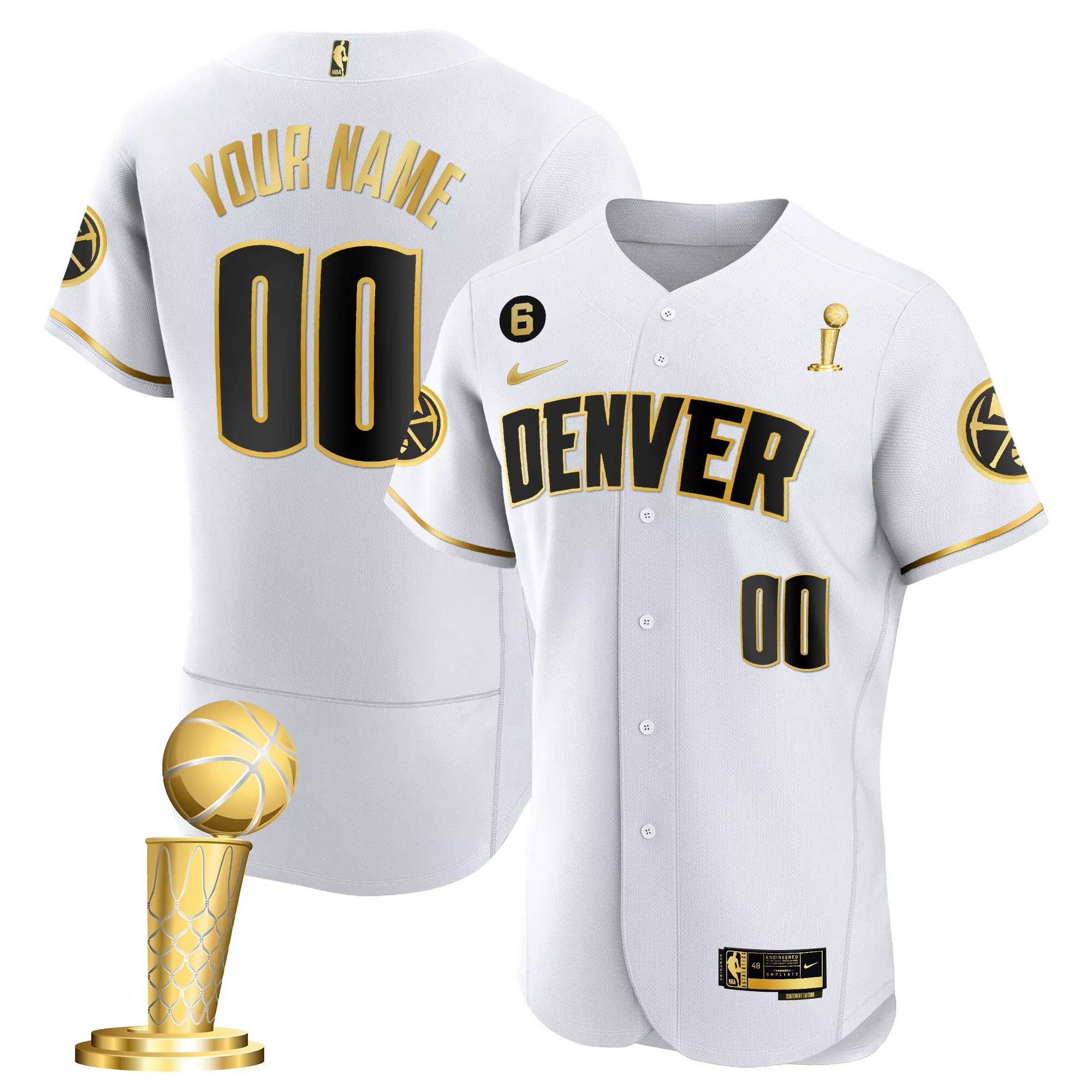 white gold men christian braun denver nuggets jersey nba finals patch all stitched 1