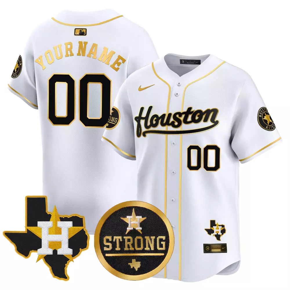 white gold men houston astros houston rodeo patch vapor premier limited custom jersey v2 all stitched
