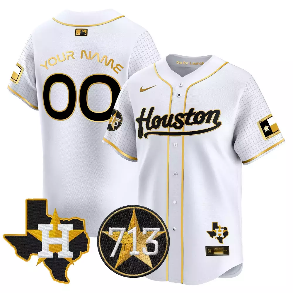 white gold men houston astros houston rodeo patch vapor premier limited custom jersey v2 all stitched