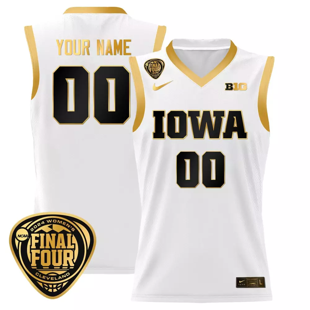 team white mens size iowa hawkeyes 2024 final four basketball jersey women patch all stitched