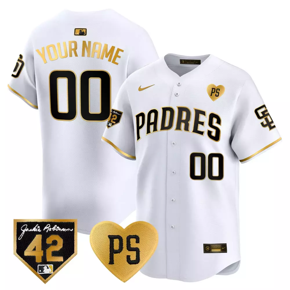 white gold men san diego padres 2024 for peter robinson patch vapor premier limited custom jersey all stitched