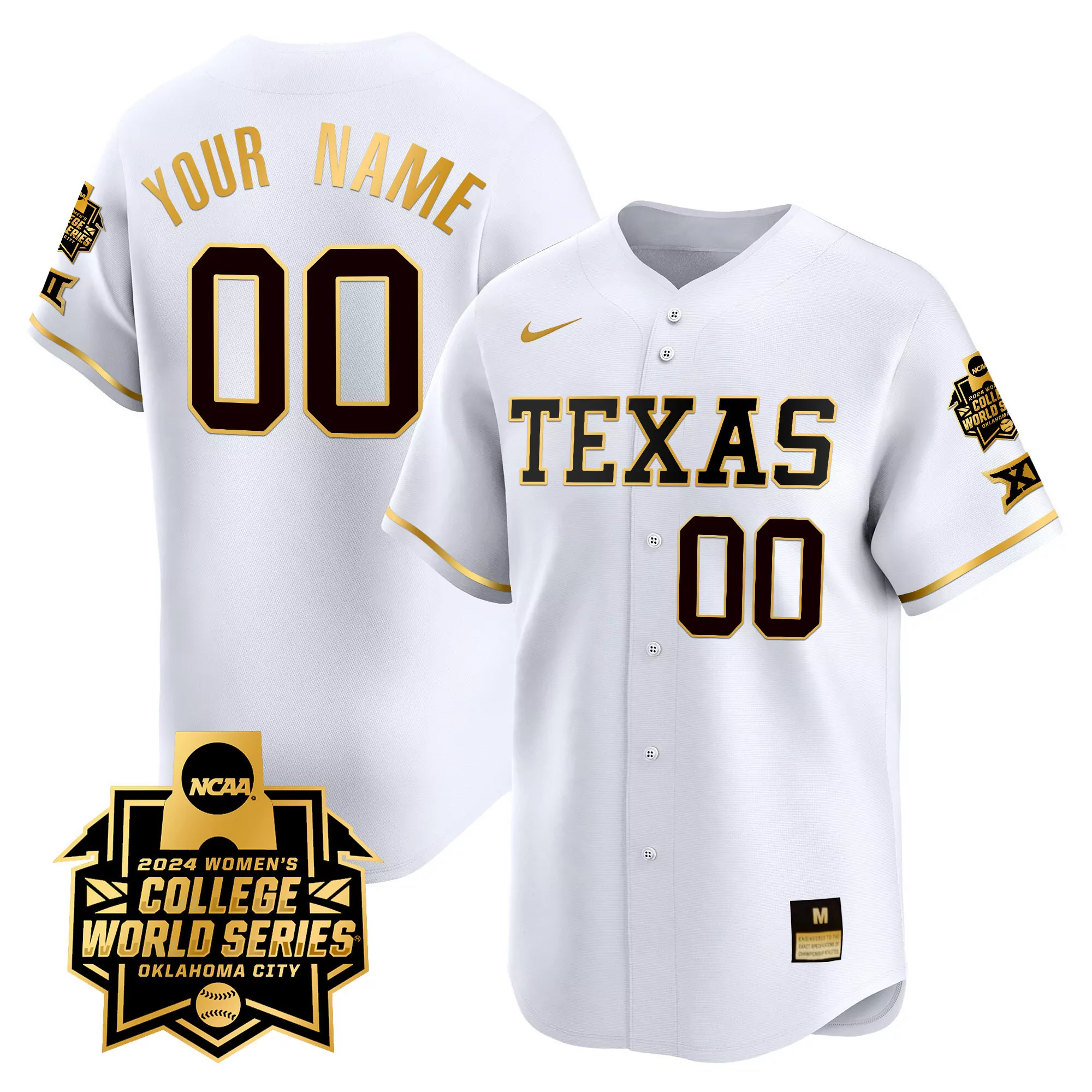 white gold men texas longhorns womens college world series champions vapor premier limited custom jersey v2 all stitched