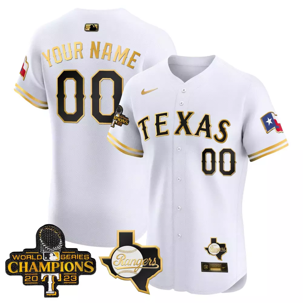 white gold men texas rangers world series champions vapor premier elite custom jersey v2 all stitched