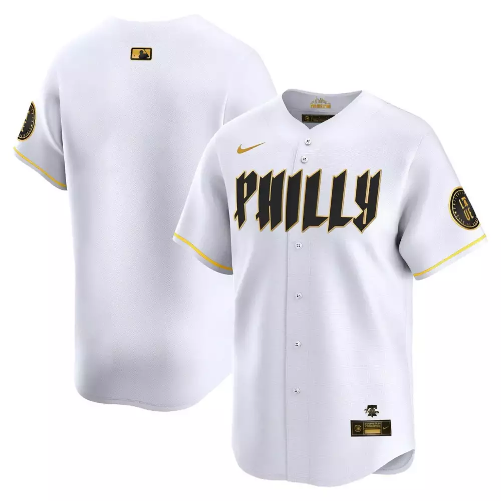 white gold nick castellanos philadelphia phillies blue 2024 city connect limited jersey