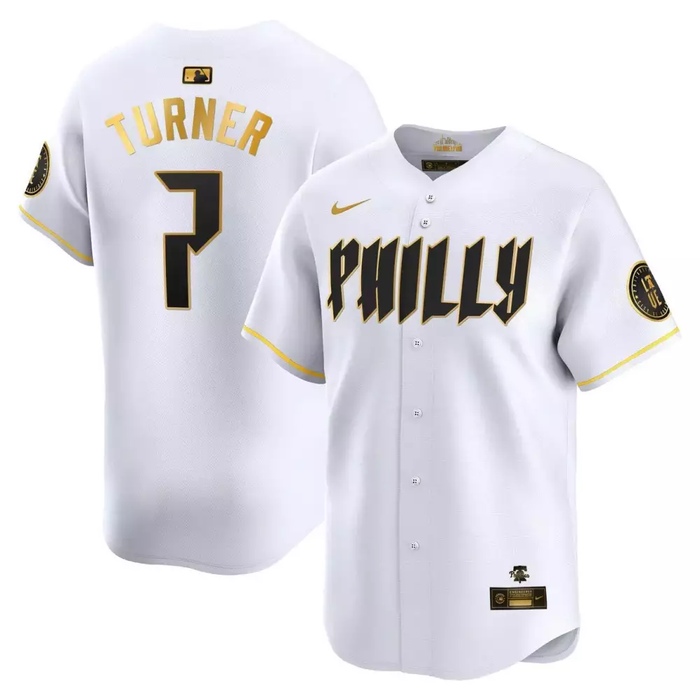 white gold trea turner philadelphia phillies blue 2024 city connect limited jersey