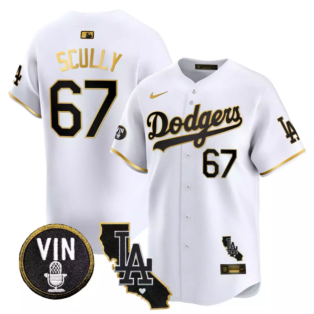Vin Scully Dodgers White Fernando Valenzuela Jersey V2 | Premier Vapor Limited Edition | For Men, Women & Youth