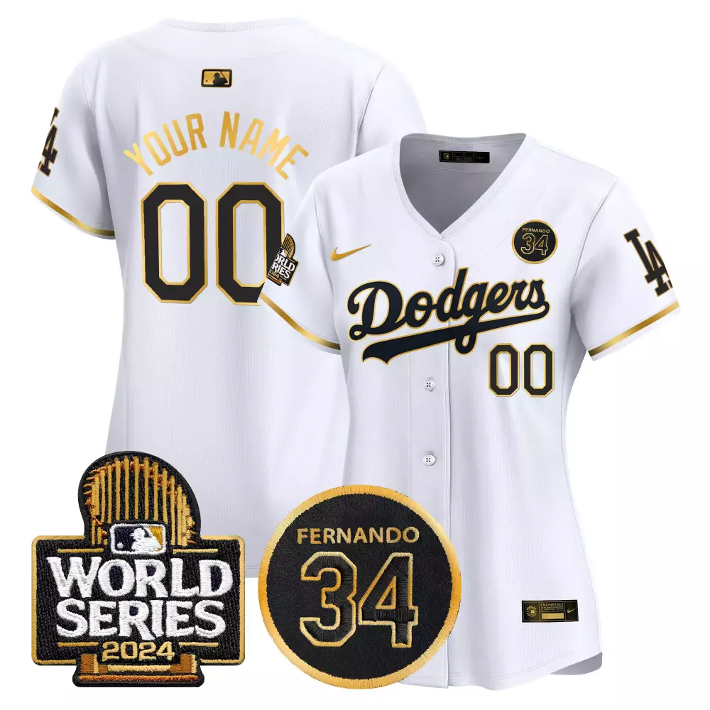 Women Dodgers 2024 World Series Jersey V2 | Limited Edition Stitched Fan Gear | For Women, Men & Youth
