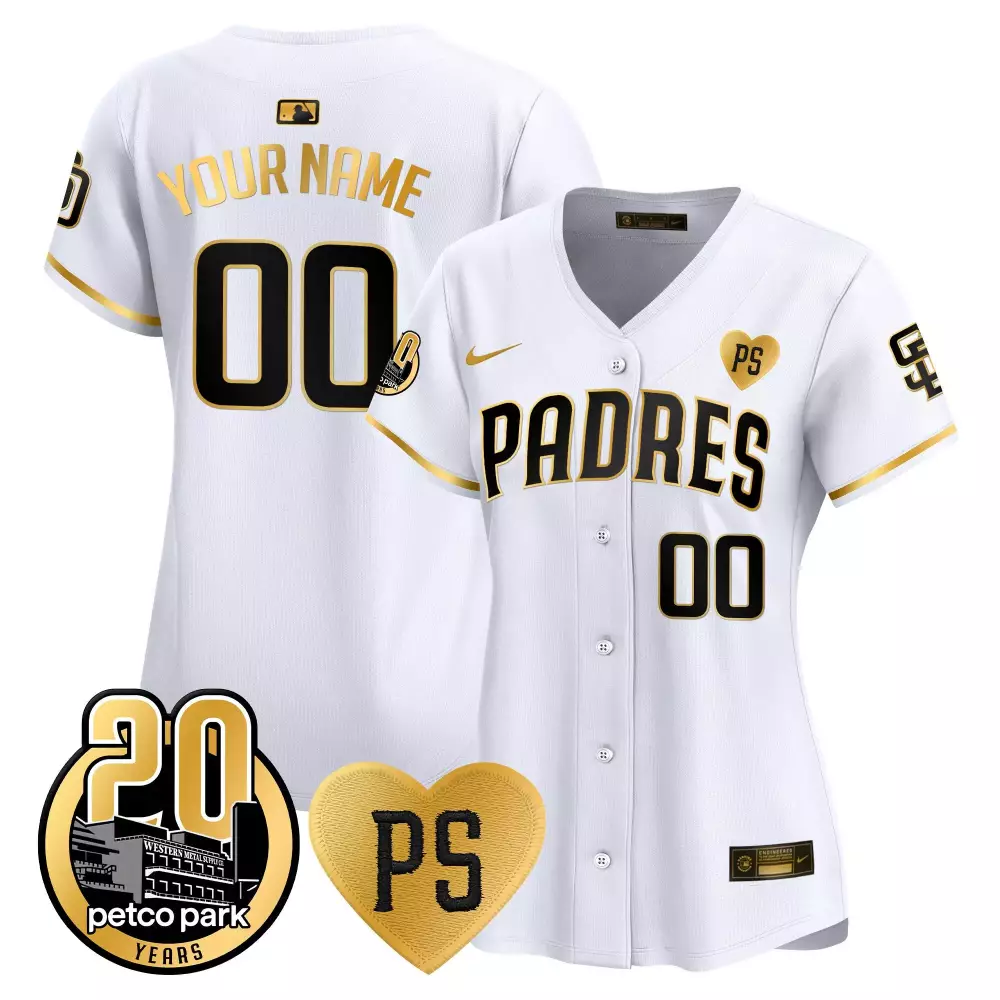 white gold women san diego padres for peter petco park 20th patch vapor premier limited custom jersey all stitched