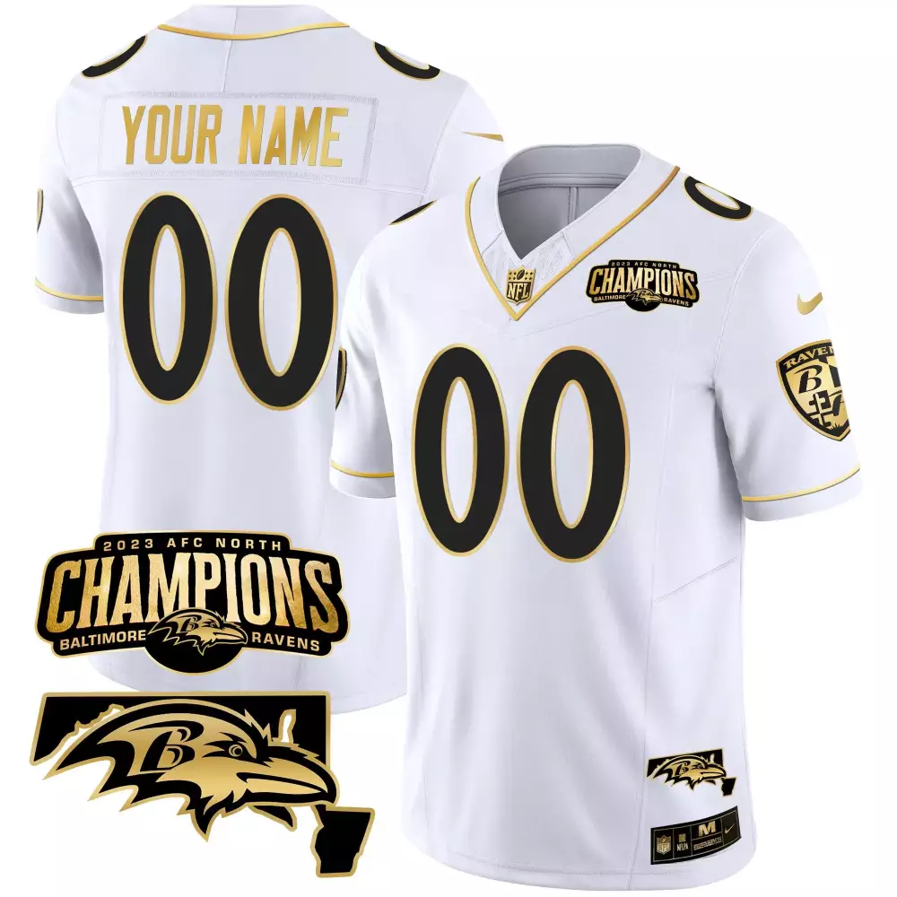 white gold women baltimore ravens vapor gold custom name and number all stitched