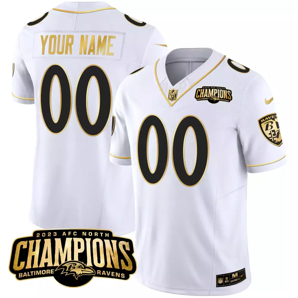 white gold women baltimore ravens vapor gold custom name and number all stitched