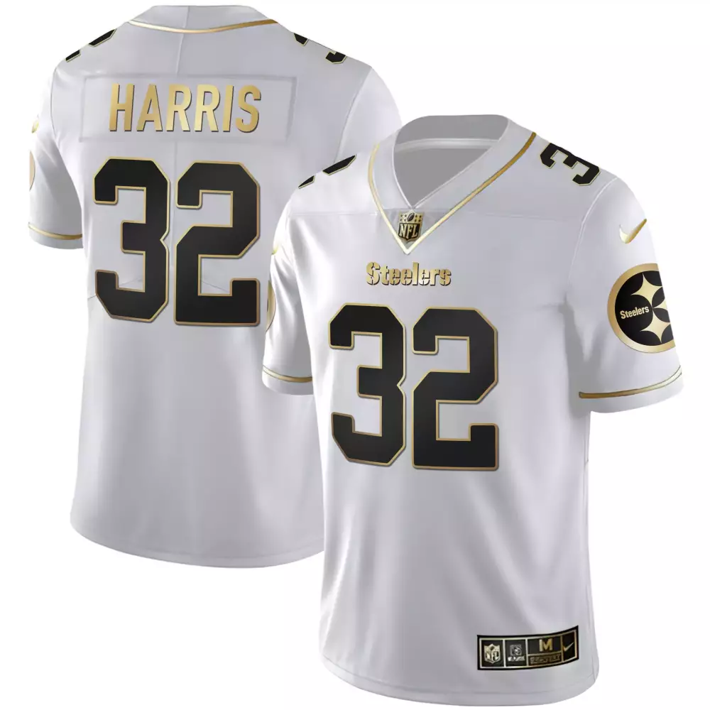 white gold women pittsburgh steelers dmr patch gold vapor limited custom jersey all stitched