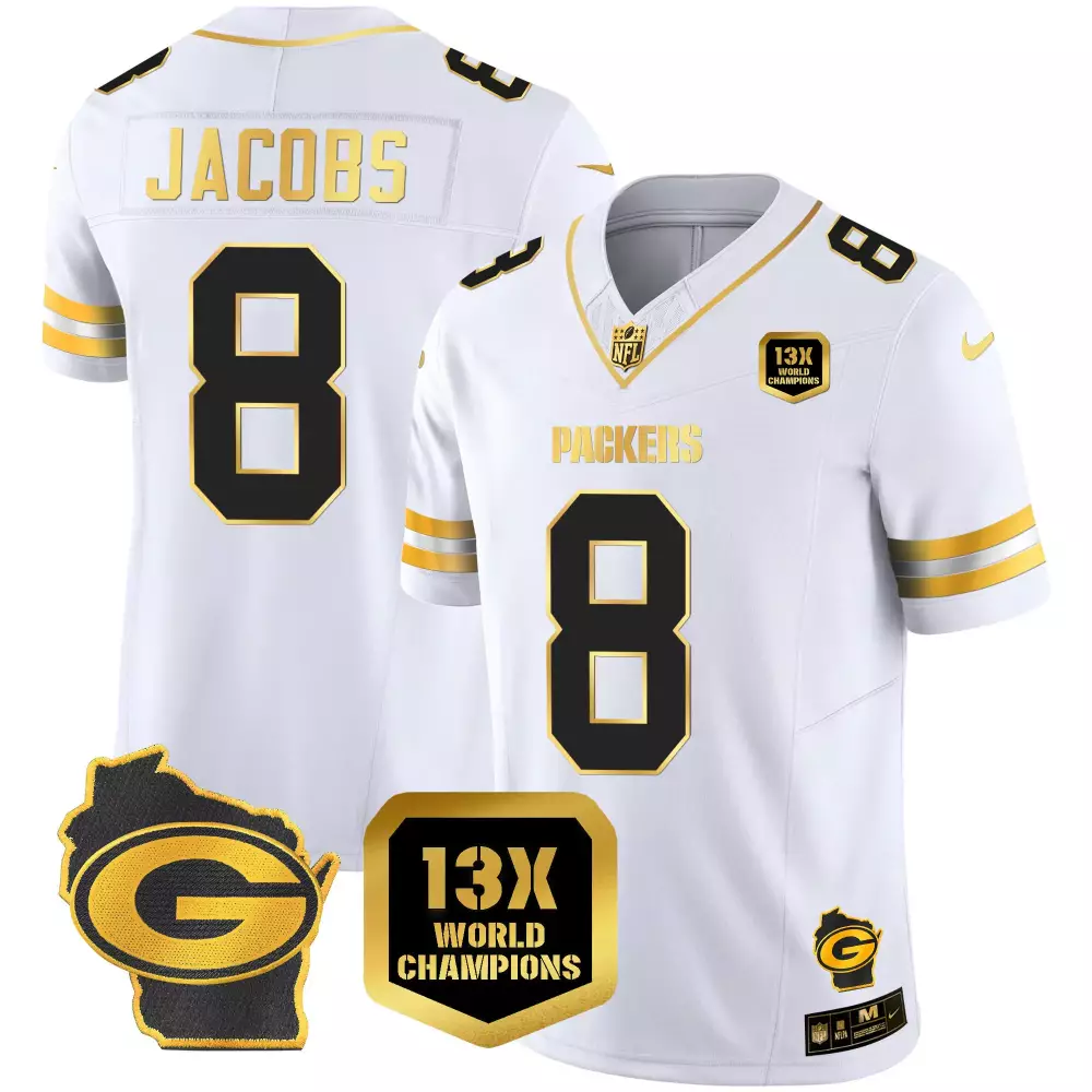 Josh Jacobs Green Bay Packers Special Edition 100th Season Home Patch Vapor Limited Jersey | Green Style | For Men, Women & Youth