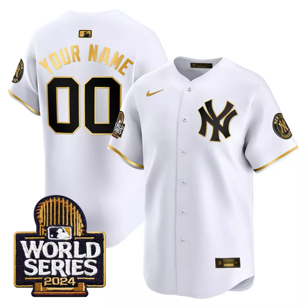 white gold youth new york yankees 2024 spring training patch vapor premier limited custom jersey v4 all stitched