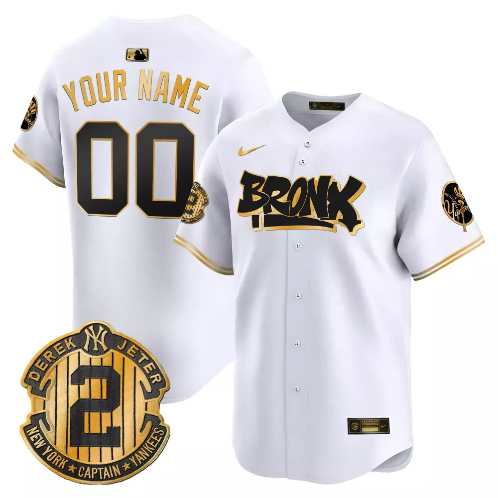 white gold youth new york yankees the bronx graffiti vapor premier limited custom jersey v5 all stitched